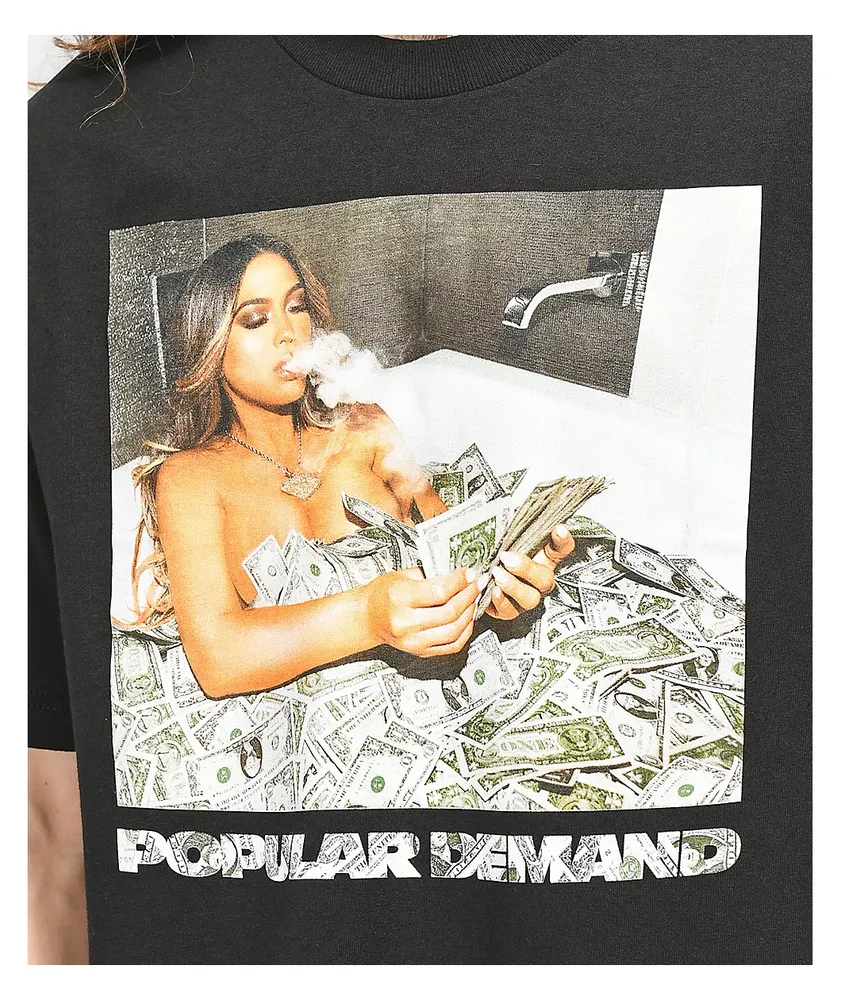Popular Demand Money Bath Black T-Shirt