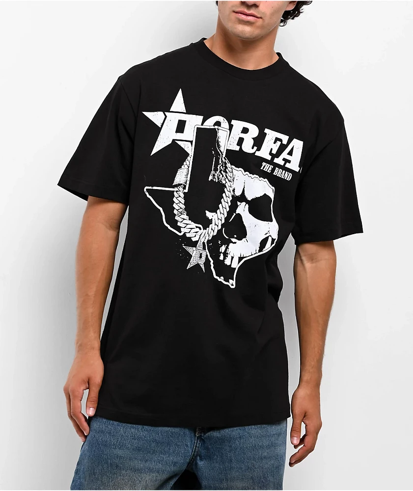 Porfa Texas Chain Black T-Shirt