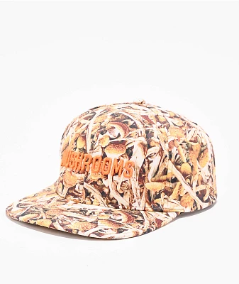 Porous Walker Real Mushrooms Brown Snapback Hat