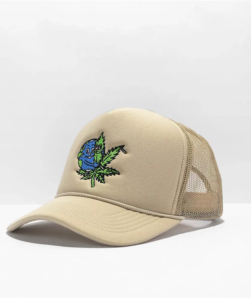 Old South Racked Snapback Trucker Hat Moss Green/Beige