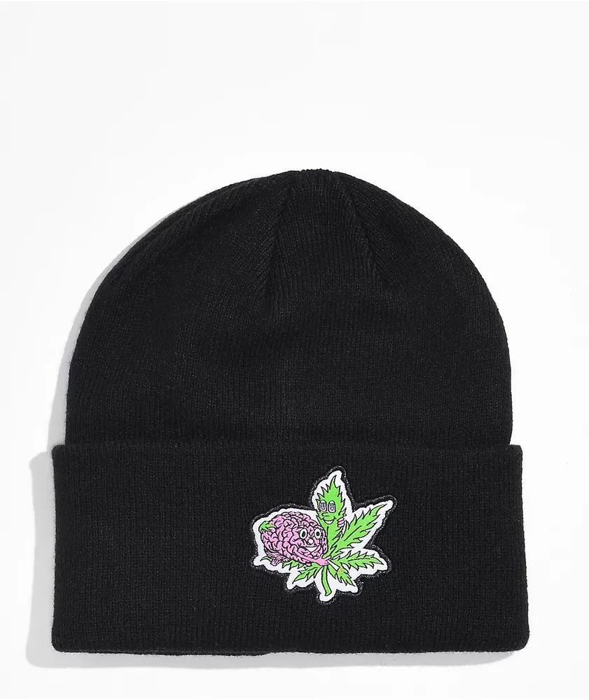 Porous Walker Your Brain On Weed Black Beanie