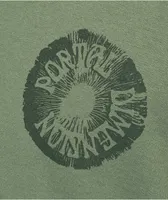 Portal Dimension Mushroom Stamp Green Long Sleeve T-Shirt
