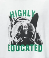 Pot Meets Pop Highly Educated White T-Shirt