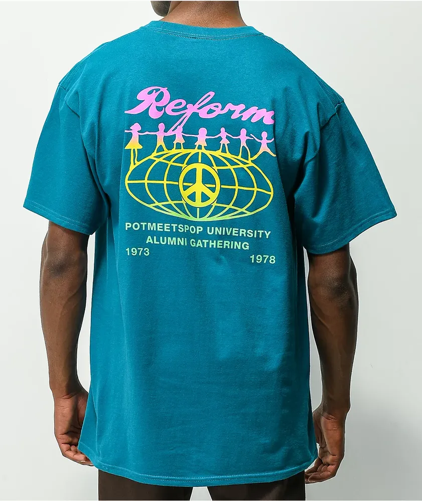 Pot Meets Pop Reform Blue T-Shirt