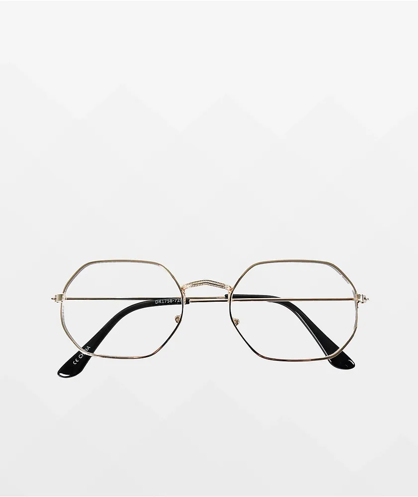 Pretender Gold & Clear Glasses