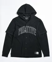 Primitive 2Fer Black Baseball Hoodie