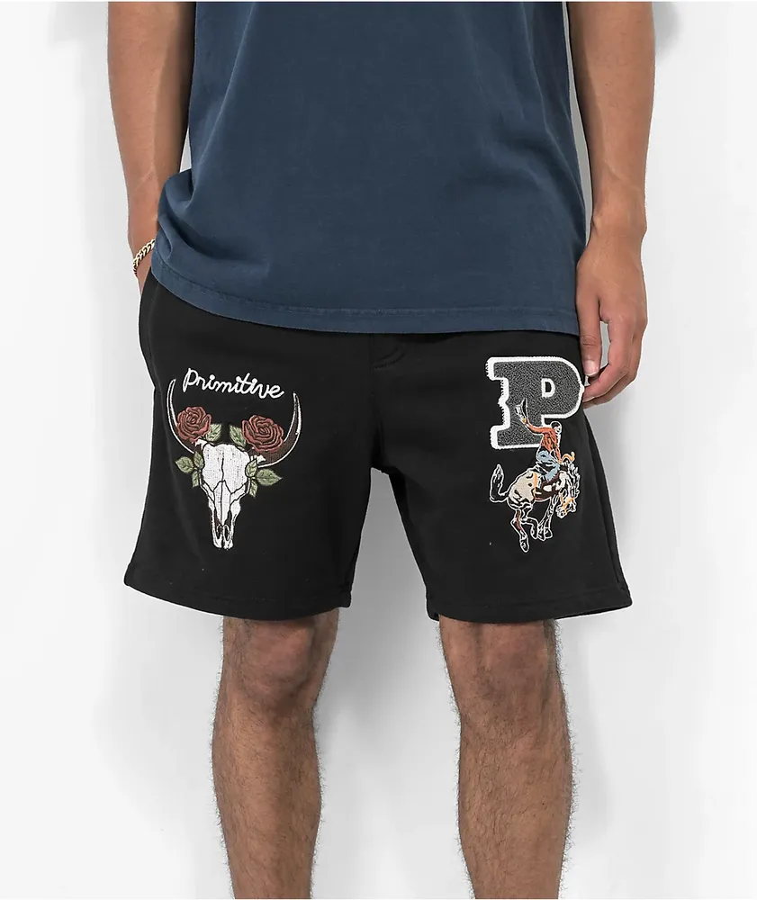 Primitive Badlands Black Sweat Shorts