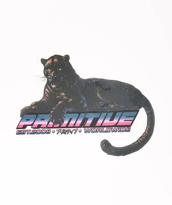 Primitive Black Cat Sticker