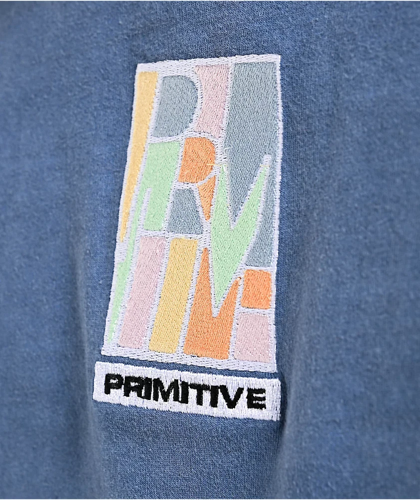 Primitive Block Blue Wash Heavyweight T-Shirt