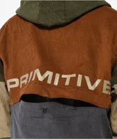 Primitive Blocked Corduroy Brown Anorak Jacket