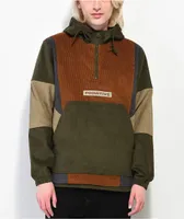 Primitive Blocked Corduroy Brown Anorak Jacket