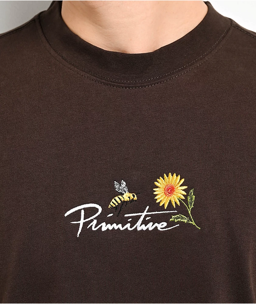 Primitive Blossom Brown Heavyweight T-Shirt