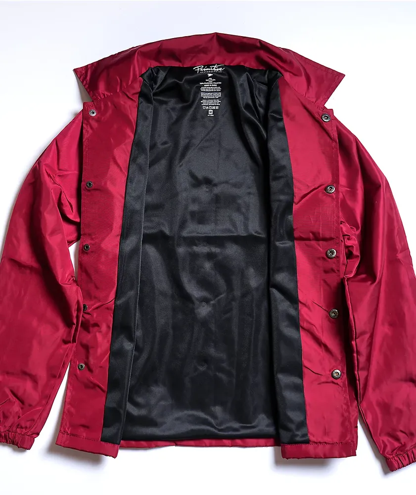 Primitive Boys Island Burgundy Coaches Jacket