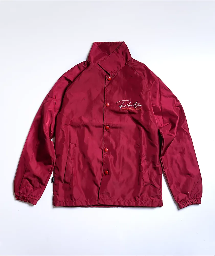 Primitive Boys Island Burgundy Coaches Jacket