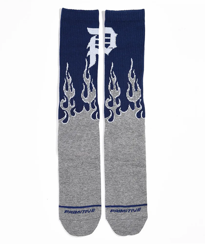 Primitive Burnout Navy Crew Socks