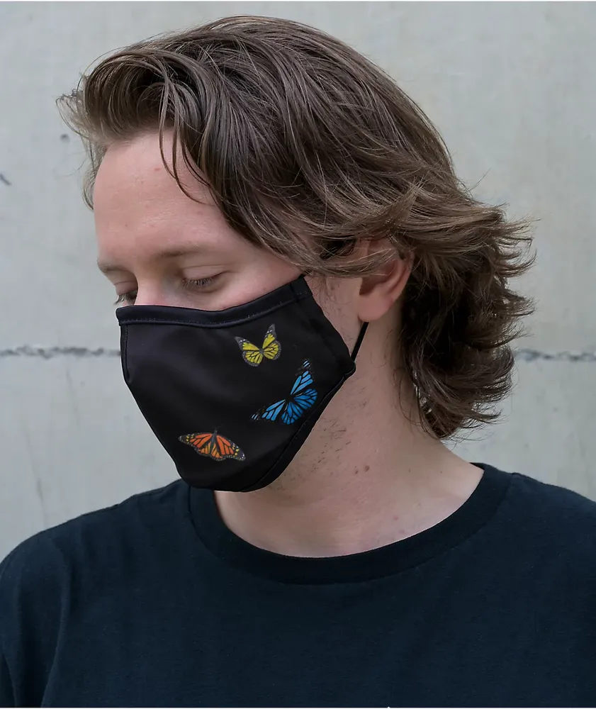 Primitive Butterfly Black Face Mask