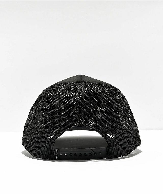 Men's Huk Black Solid Trucker Flex Hat