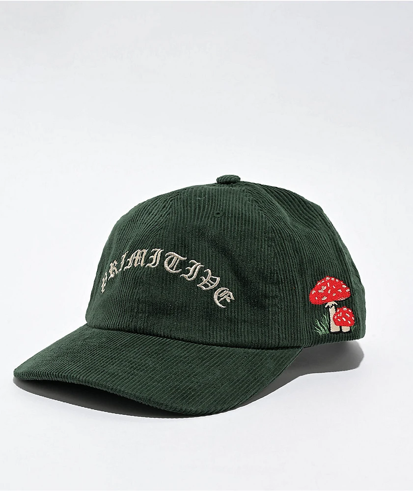 Primitive Collector Green Corduroy Strapback Hat