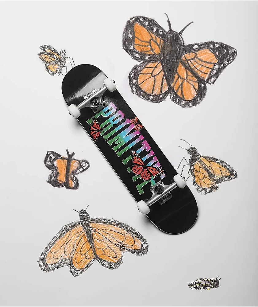 Primitive Collegiate Butterfly 7.3" Skateboard Complete