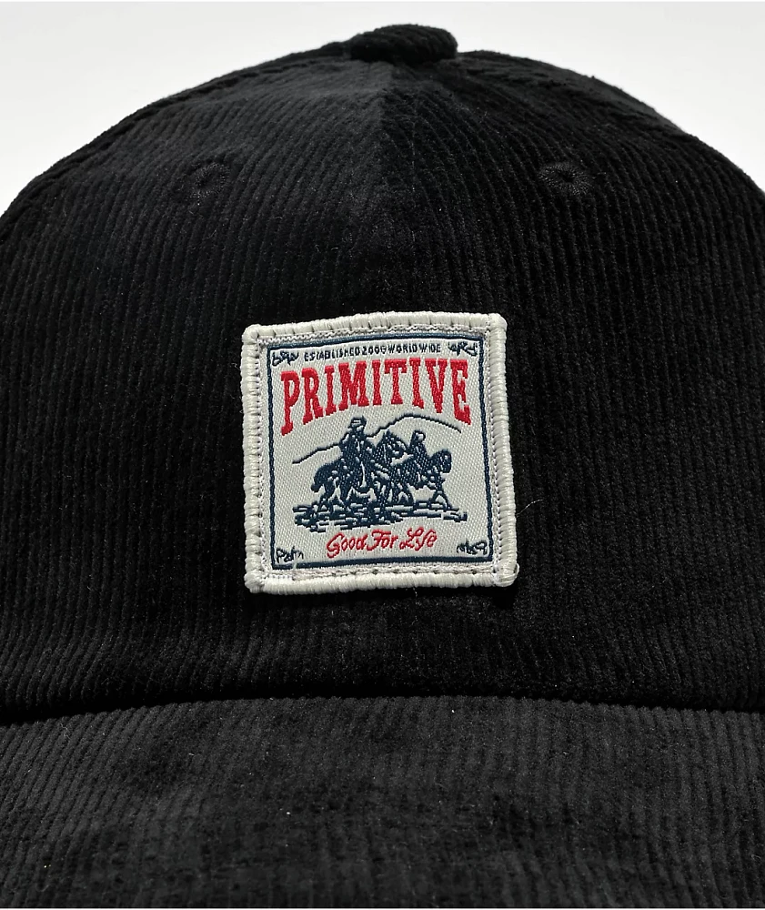 Primitive Dancer Black Corduroy Snapback Hat