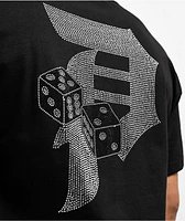 Primitive Dice Rhinestone Heavyweight Black T-Shirt