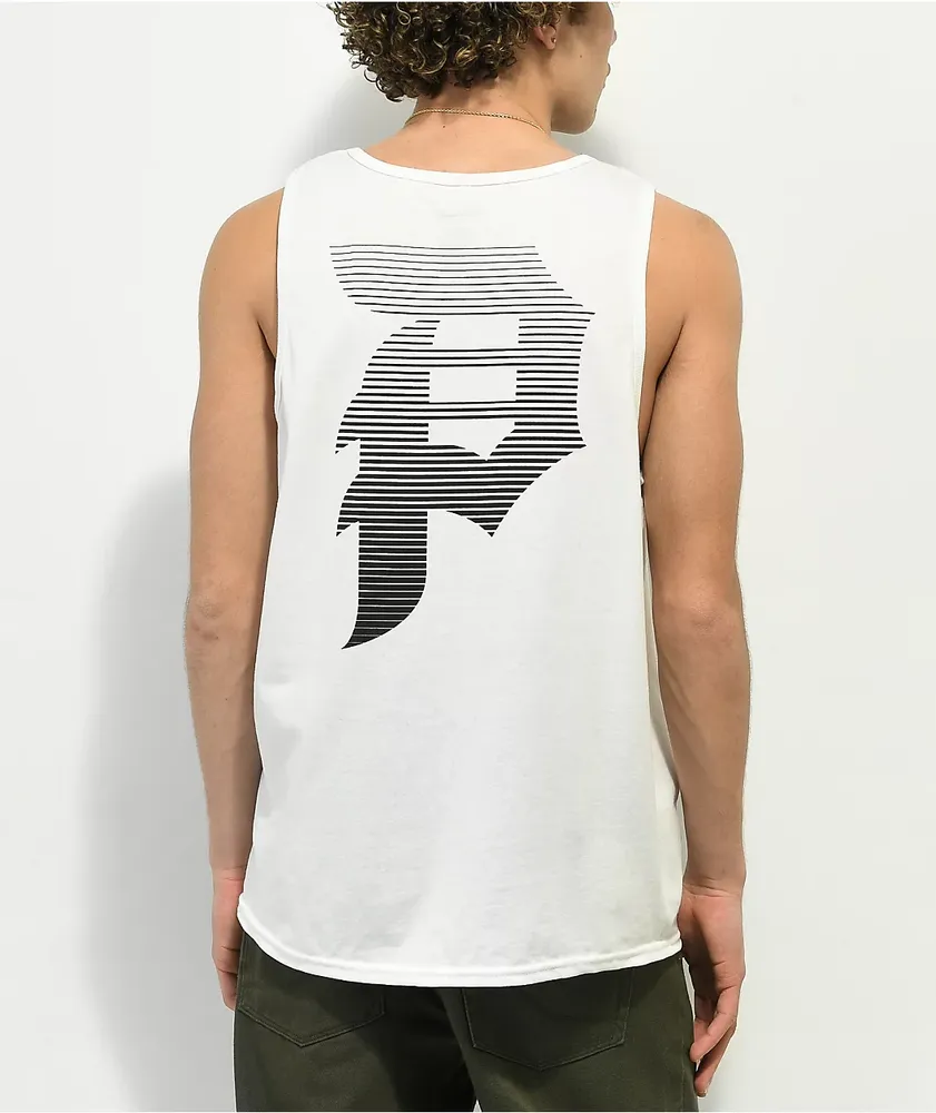 Primitive Dirty P Bars White Tank Top