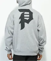 Primitive Dirty P Grey Zip Hoodie