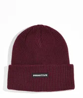 Primitive Euro Burgundy Waffle Beanie