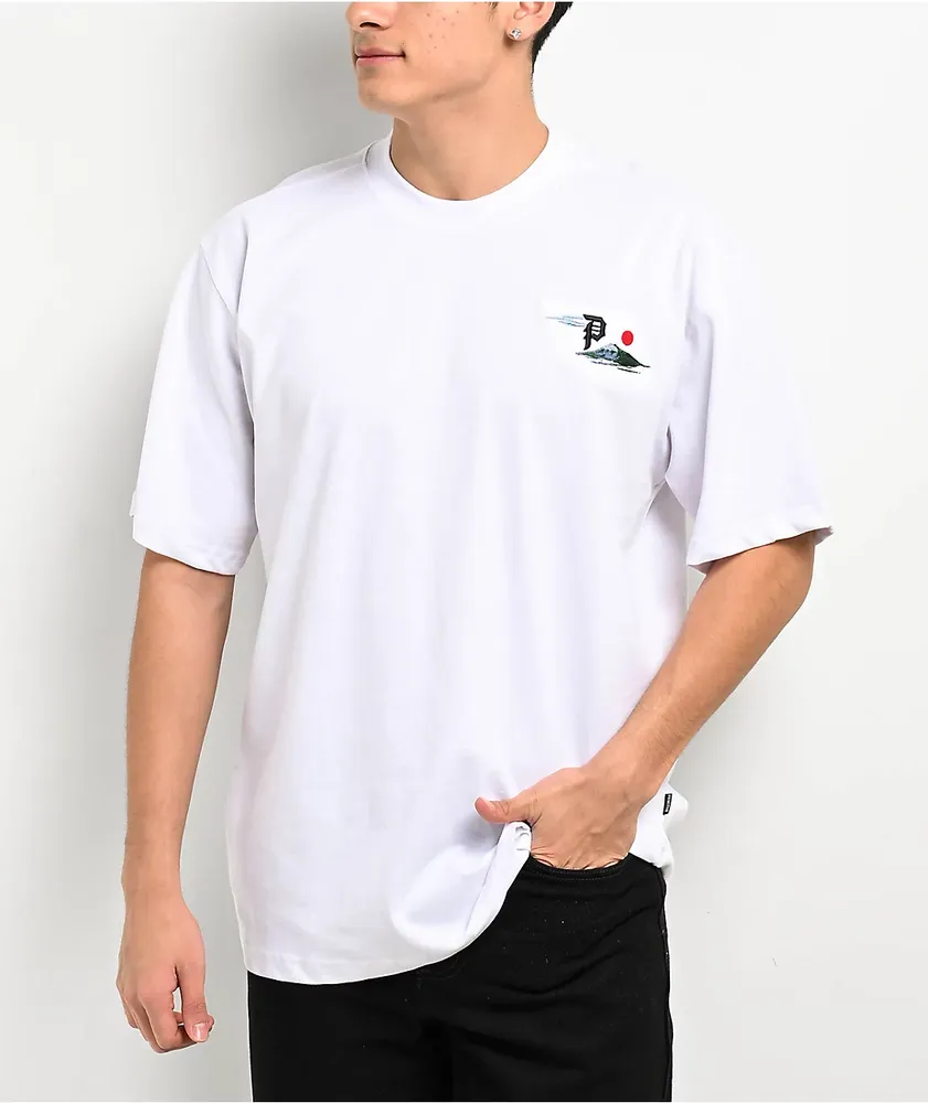 Shaka Wear Drop Shoulder White Heavyweight T-Shirt