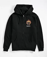 Primitive Flames Black Zip Hoodie