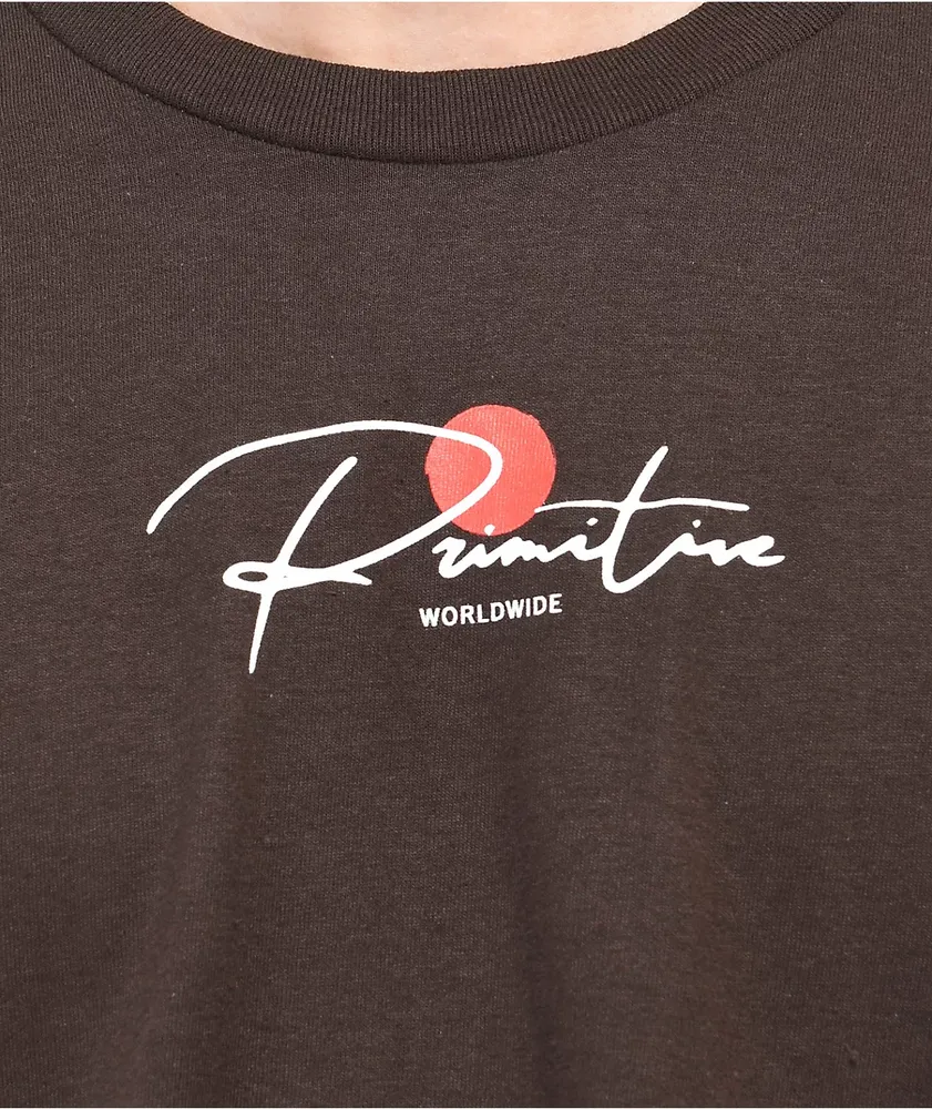 Primitive Ginza Cat Brown T-Shirt