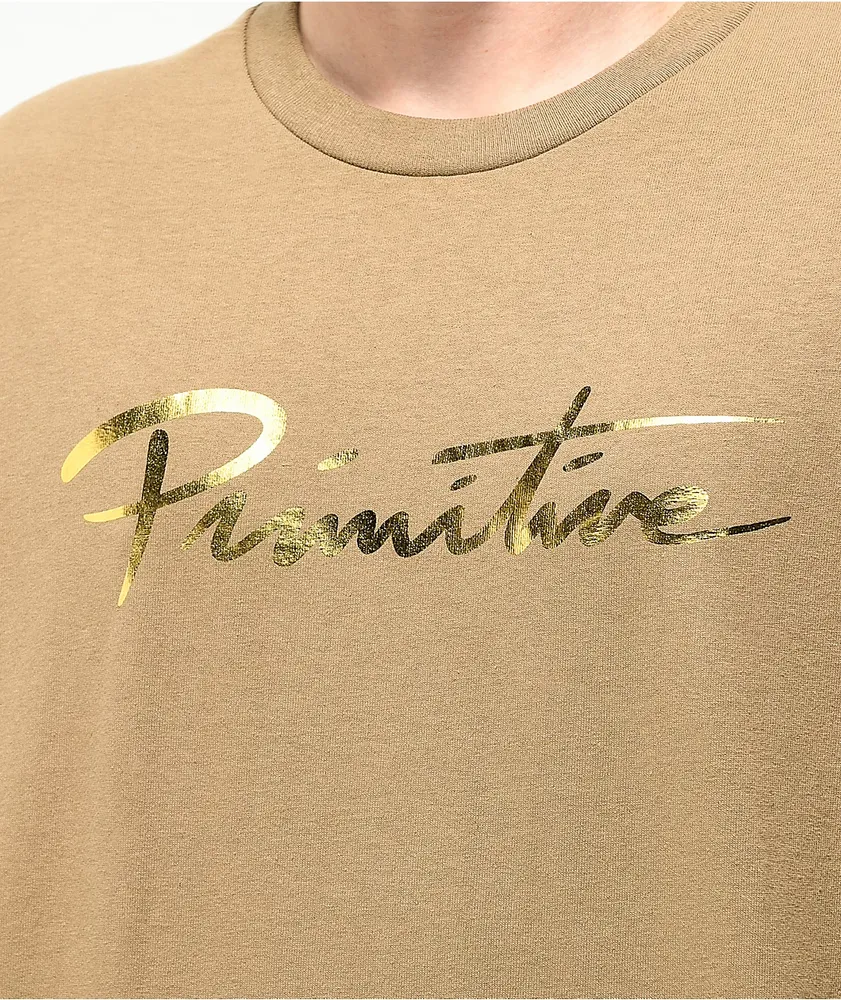 Primitive Gold Pack Nuevo Foil Brown T-Shirt