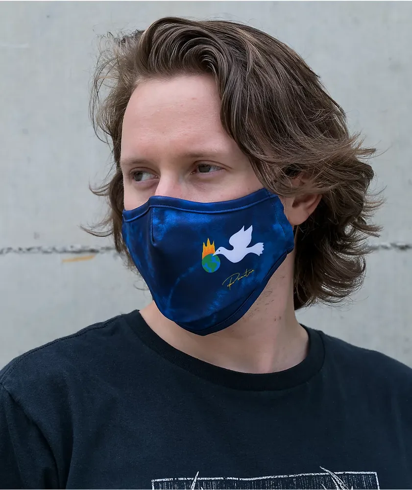 Primitive Healer Blue Tie Dye Face Mask