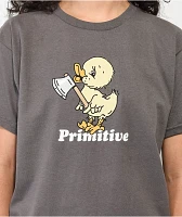 Primitive Mallory Brown Crop T-Shirt