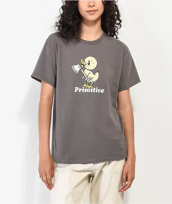 Primitive Mallory Brown Crop T-Shirt