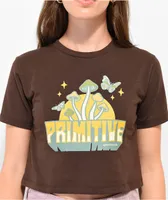 Primitive Melt Brown Crop T-Shirt