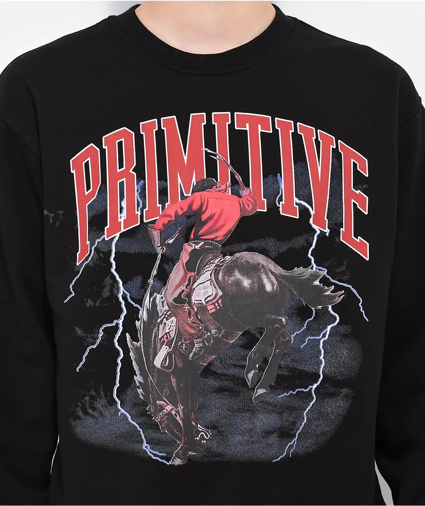 Primitive Nightrider Black Crewneck Sweatshirt 