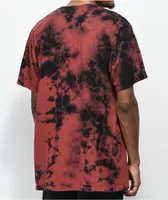 Primitive Nuevo Brick Red & Black Tie Dye T-Shirt