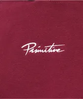 Primitive Nuevo Core Premium Burgundy Hoodie