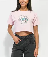 Primitive Oracle Pink Crop T-Shirt