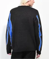 Primitive Peak Black & Blue Knit Sweater