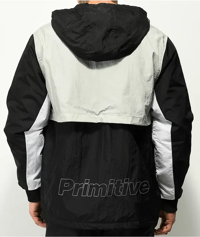 Members Only Originals White & Black Anorak Jacket