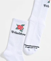 Primitive Riviera White Crew Socks