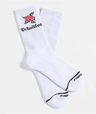 Primitive Riviera White Crew Socks