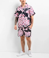 Primitive Sakura Black & Pink Short Sleeve Shirt