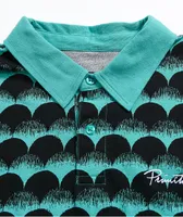 Primitive Scales Teal Polo Shirt