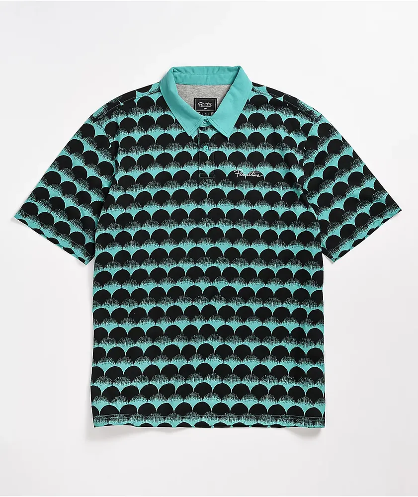 Primitive Scales Teal Polo Shirt