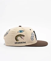 Primitive Signs Cream & Brown Snapback Hat