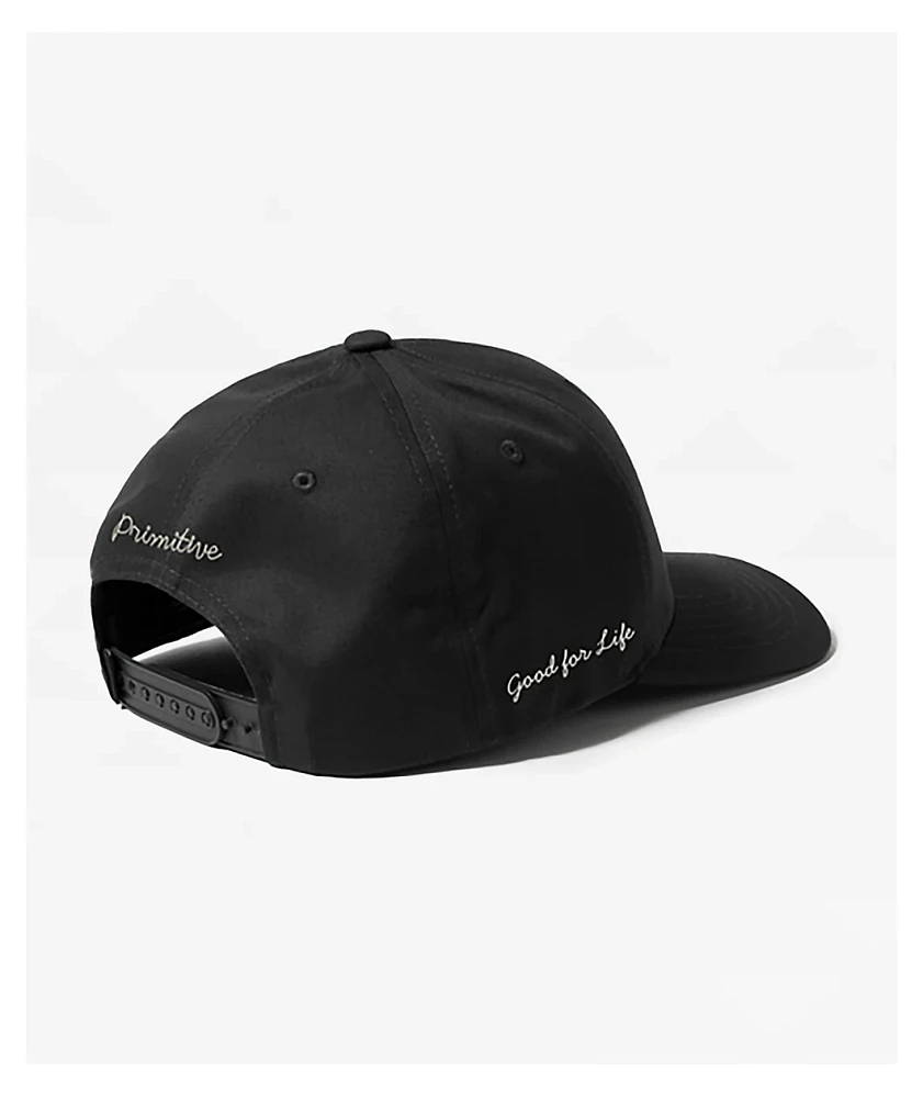 Primitive Trip Black Snapback Hat