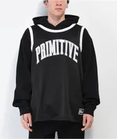 Primitive Twofer Black Hooded Basketball Jersey